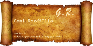 Geml Rozália névjegykártya